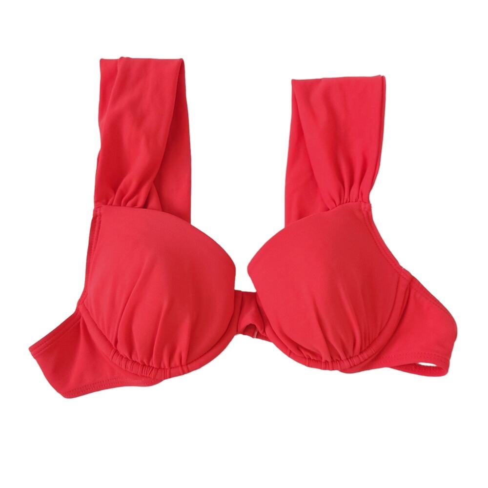 ShapeFix Swim Bikini Top Red Size 10 Underwire Bathing Suit Top